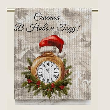 Полотенце вафельное Vse DOMA рис.60327-1 Часики