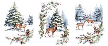 Рогожка 150 см наб рис.29293-1 У снежных берегов