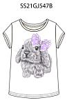 Фуфайка (футболка) д/дев Juno артикул SS21GJ547B белый