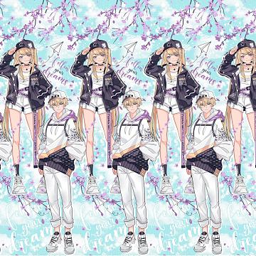 Перкаль 220 см наб рис.7118-1 Буросаму