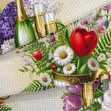 Полотно вафельное 150 см наб рис.29483-1 Самой Любимой