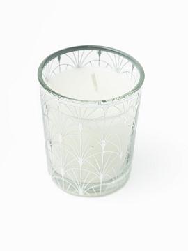 Свеча Дангласс/Dunglass Floox, 5,5х5,5х6,5 см, цв.серый, комб.мат-лы, вес 65 гр, в стеклянном стакане