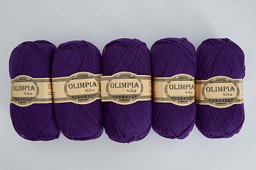 Пряжа для руч.вяз. Олимпия Ника/Olimpia Nika цв.G10 фиалка 5шт*100г