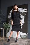 Платье жен BeGood AW19WJ102 Urban Chic черный/клетка