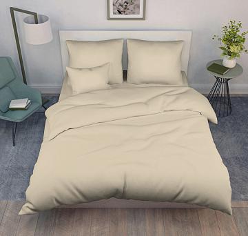 КПБ бязь С любовью Кремовый