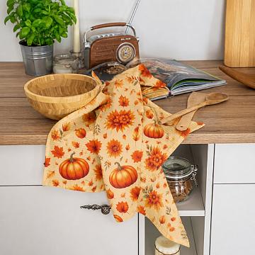 Полотно вафельное 50 см наб рис.29591-1 Тыквы
