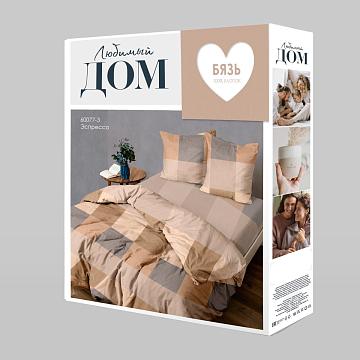 КПБ бязь Любимый дом рис.60077-3 Эспрессо н/у