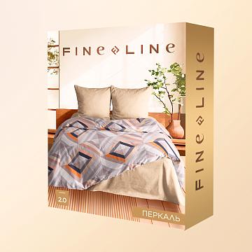 КПБ перкаль Fine Line рис.7180-1/24900-94 Графис new